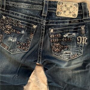 Miss Me Women's Embellished Blue Jeans 25L